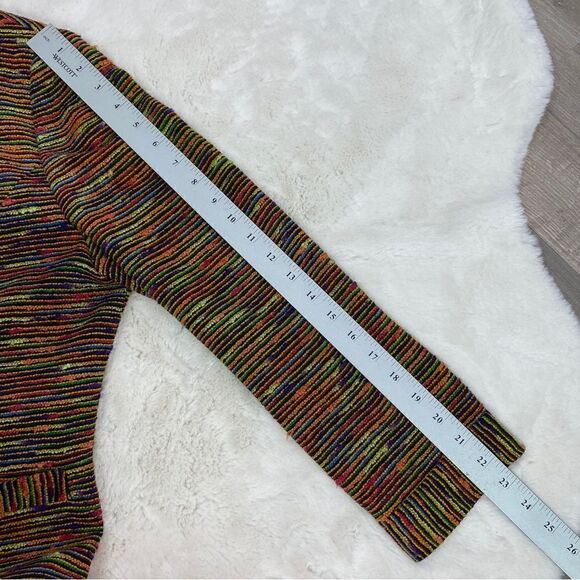 Lee Dong Soo Space Dye Chenille Full Zip Blazer Jacket Yellow Multi Large - Picture 15 of 16